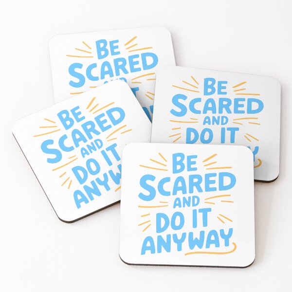 Item preview, Be Scared And Do It Anyway! Inspiring Blue designed and sold by PMCreative.