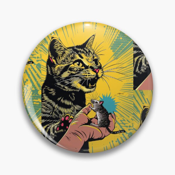 Item preview, Pop Art Illustration of Cat Ready to Attack Mouse designed and sold by Piotrek0001.
