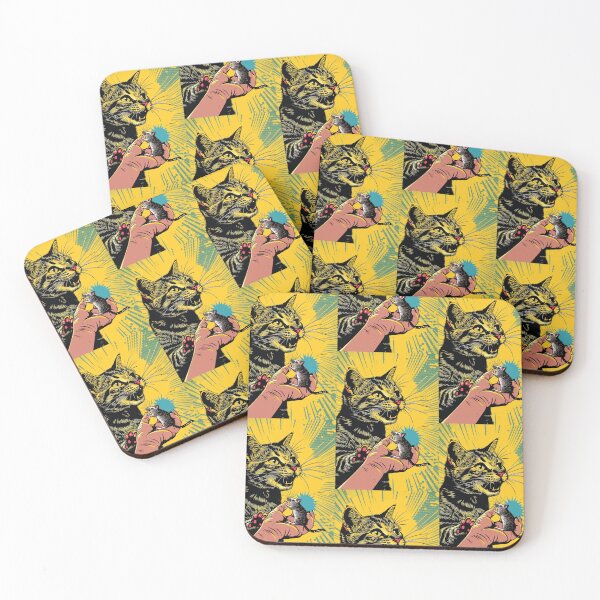 Item preview, Pop Art Illustration of Cat Ready to Attack Mouse designed and sold by Piotrek0001.