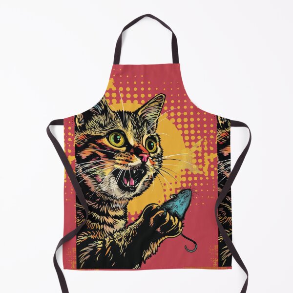 Item preview, Pop Art Illustration of Cat Ready to Attack Mouse designed and sold by Piotrek0001.