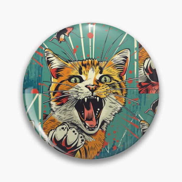 Item preview, Pop Art Illustration of Cat Ready to Attack Mouse designed and sold by Piotrek0001.