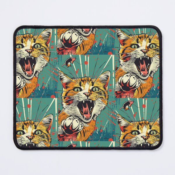 Item preview, Pop Art Illustration of Cat Ready to Attack Mouse designed and sold by Piotrek0001.