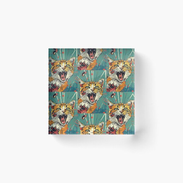 Item preview, Pop Art Illustration of Cat Ready to Attack Mouse designed and sold by Piotrek0001.