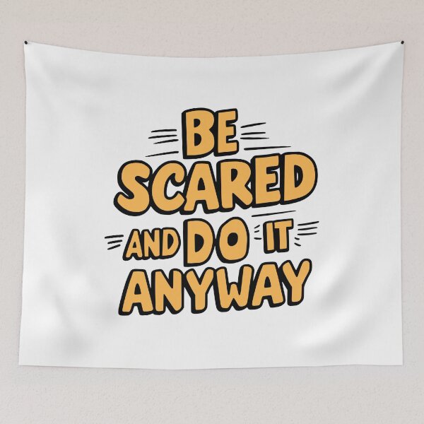 Item preview, Be Scared And Do It Anyway! Inspiring Orange designed and sold by PMCreative.
