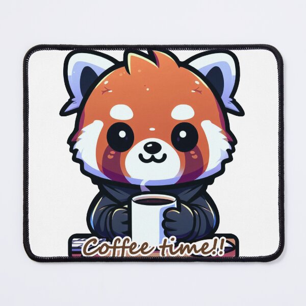 Item preview, Cute Red Panda Lesser Panda Coffee Time!! designed and sold by Marvinarts d.