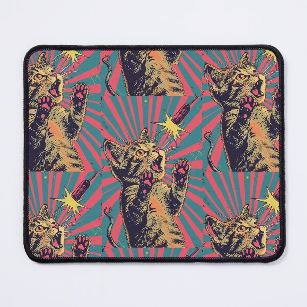 Item preview, Pop Art Illustration of Cat Ready to Attack Mouse designed and sold by Piotrek0001.