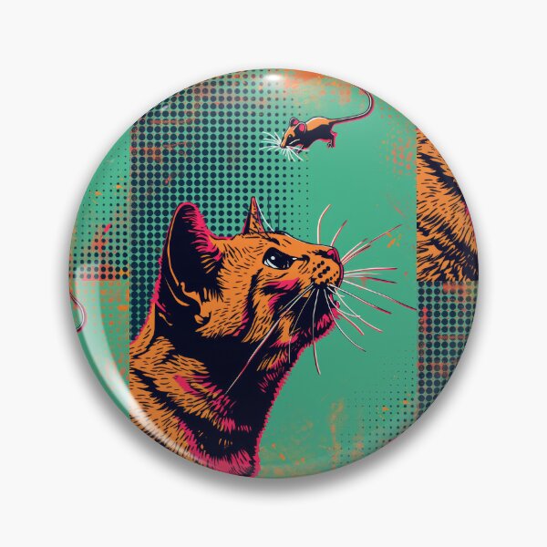 Item preview, Pop Art Illustration of Cat Ready to Attack Mouse designed and sold by Piotrek0001.
