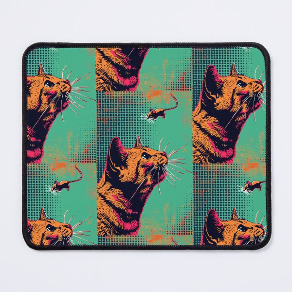 Item preview, Pop Art Illustration of Cat Ready to Attack Mouse designed and sold by Piotrek0001.