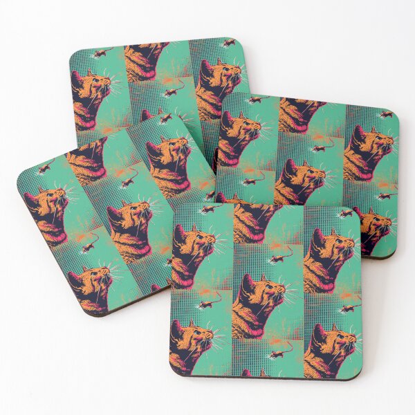 Item preview, Pop Art Illustration of Cat Ready to Attack Mouse designed and sold by Piotrek0001.