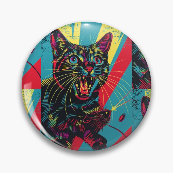 Item preview, Pop Art Illustration of Cat Ready to Attack Mouse designed and sold by Piotrek0001.