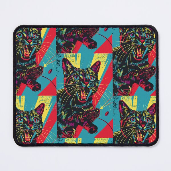 Item preview, Pop Art Illustration of Cat Ready to Attack Mouse designed and sold by Piotrek0001.