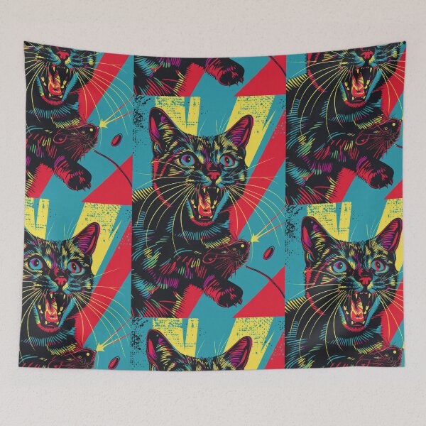 Item preview, Pop Art Illustration of Cat Ready to Attack Mouse designed and sold by Piotrek0001.