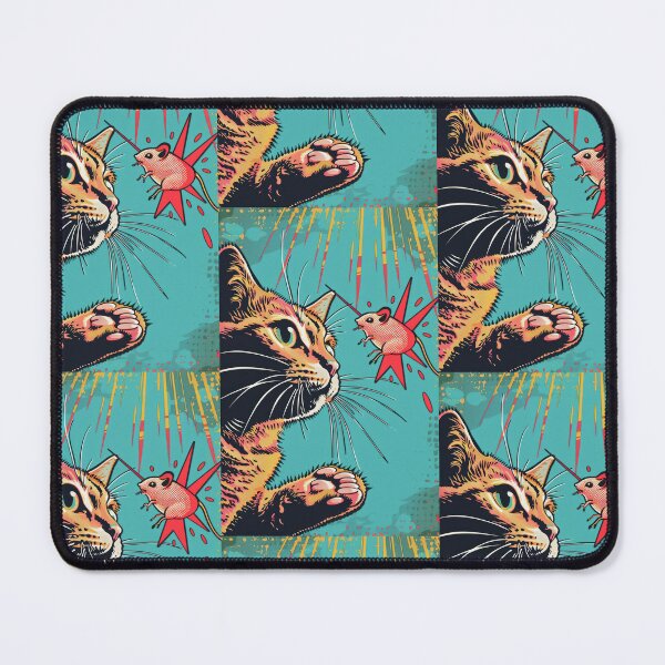 Item preview, Pop Art Illustration of Cat Ready to Attack Mouse designed and sold by Piotrek0001.