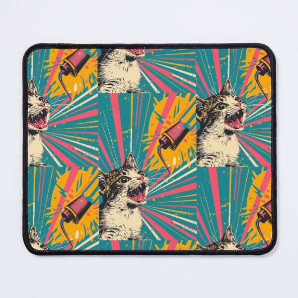 Item preview, Pop Art Illustration of Cat Ready to Attack Mouse designed and sold by Piotrek0001.