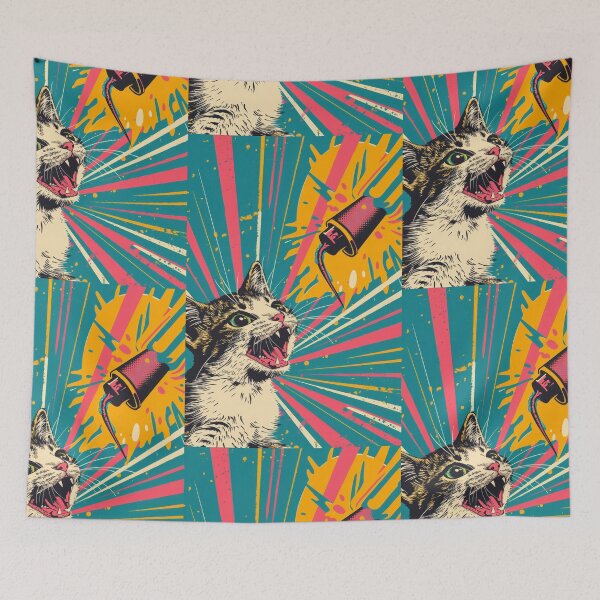 Item preview, Pop Art Illustration of Cat Ready to Attack Mouse designed and sold by Piotrek0001.