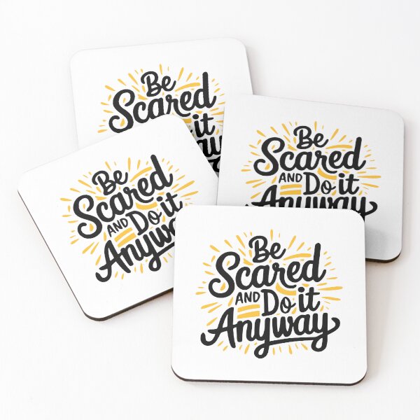 Item preview, Be Scared And Do It Anyway! Inspiring Black And White designed and sold by PMCreative.