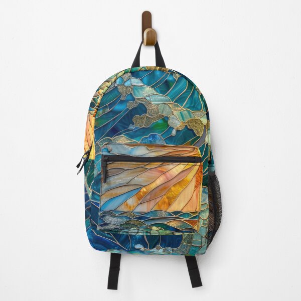 Item preview, Whimsical Sunset Ocean: Stained Glass Mosaic designed and sold by MargaretWiktor.