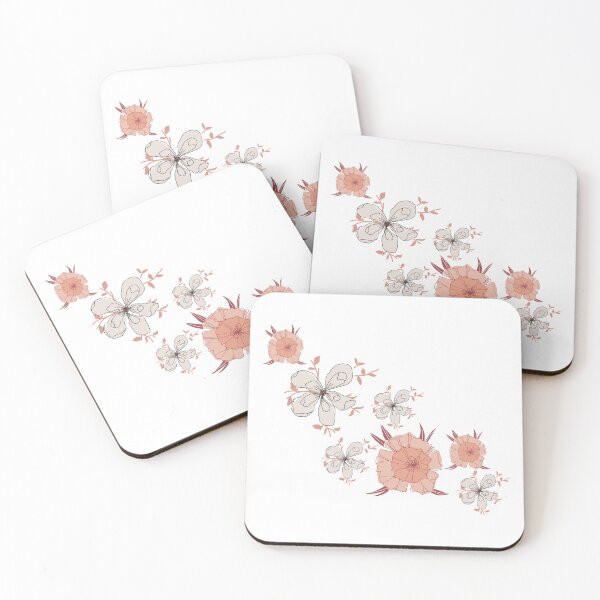 Item preview, Sand color floral art work designed and sold by Kinkalow.
