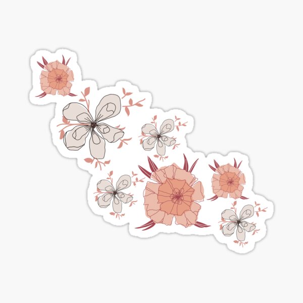 Item preview, Sand color floral art work designed and sold by Kinkalow.