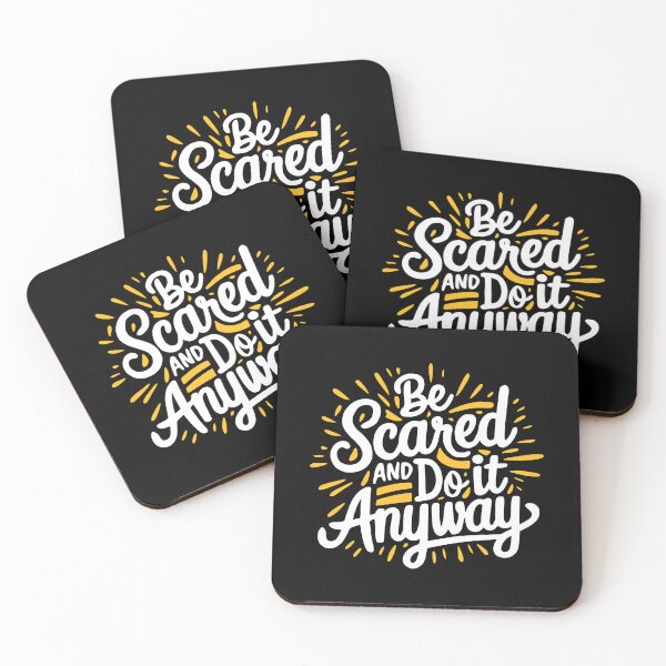 Item preview, Be Scared And Do It Anyway! Inspiring White And Gold designed and sold by PMCreative.