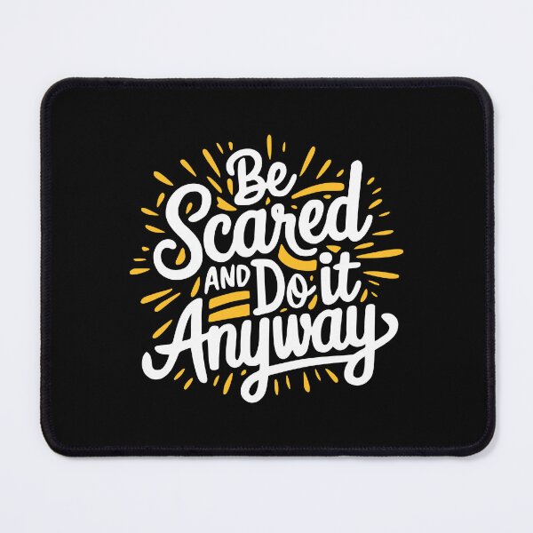 Item preview, Be Scared And Do It Anyway! Inspiring White And Gold designed and sold by PMCreative.