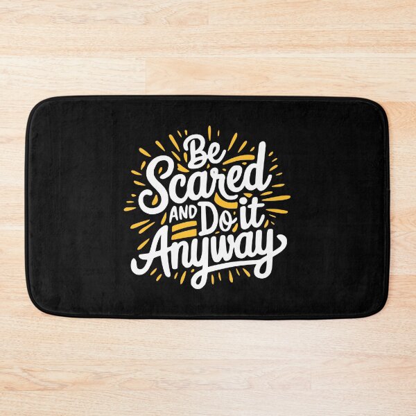 Item preview, Be Scared And Do It Anyway! Inspiring White And Gold designed and sold by PMCreative.