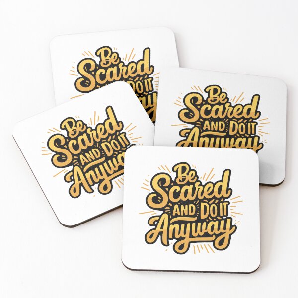 Item preview, Be Scared And Do It Anyway! Inspiring Gold designed and sold by PMCreative.
