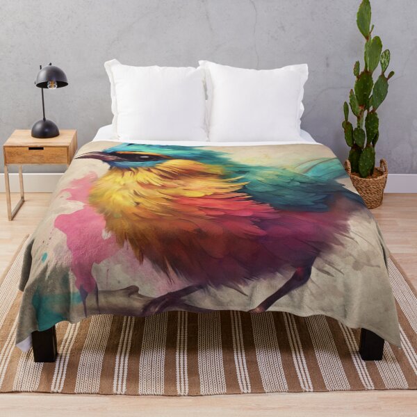Item preview, colorful bird ,watercolor art, designed and sold by TrendyGenZArt.