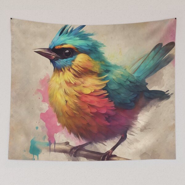 Item preview, colorful bird ,watercolor art, designed and sold by TrendyGenZArt.