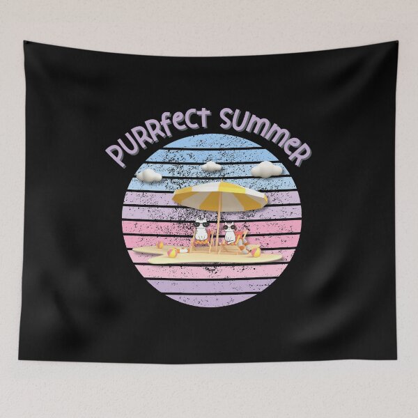 Item preview, Purrfect summer cats sunglasses sunambrella retro pastel beach designed and sold by MatysDesign.