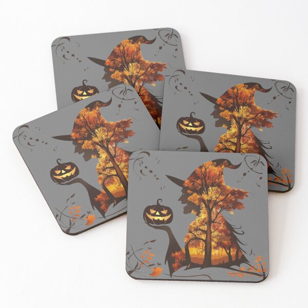 Item preview, Autumn Witch and Pumpkin Silhouette - Minimalist Halloween designed and sold by AmziLife.
