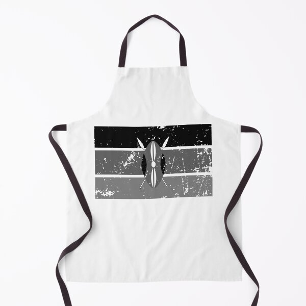 Item preview, Kenya black and white flag vintage style designed and sold by Starstacks.