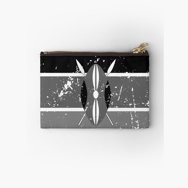 Item preview, Kenya black and white flag vintage style designed and sold by Starstacks.