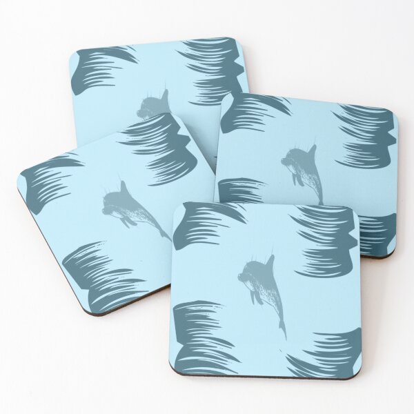 Item preview, Dolphins on a light blue background designed and sold by youme63.