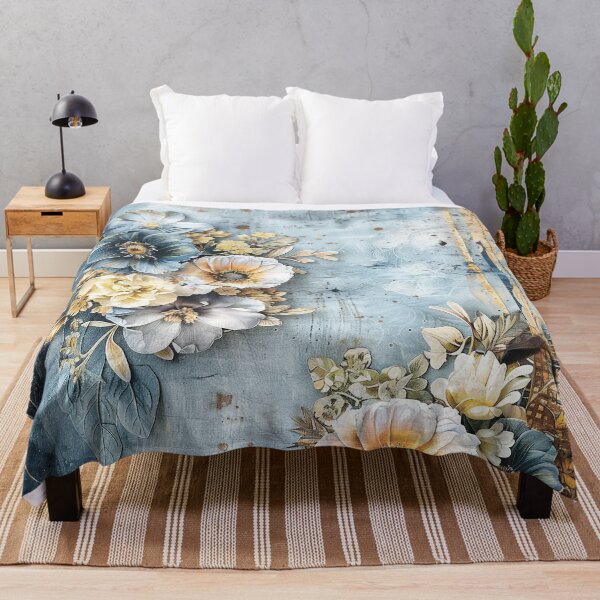 Artikelvorschau, Blumenmuster. Bunte Blumen. Blau entworfen und verkauft von MagelliShop.
