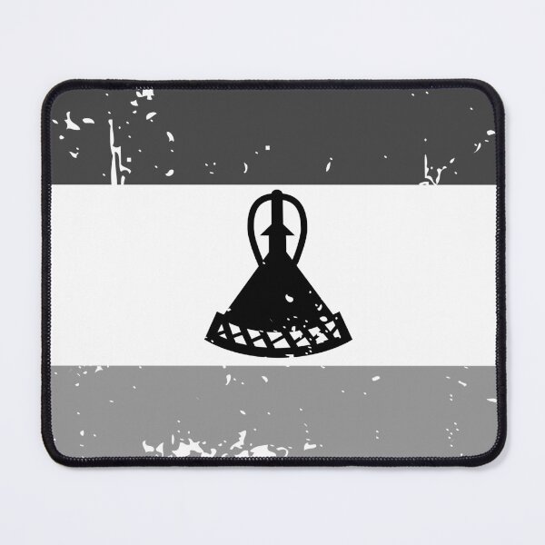 Item preview, Lesotho black and white flag, vintage design designed and sold by Starstacks.