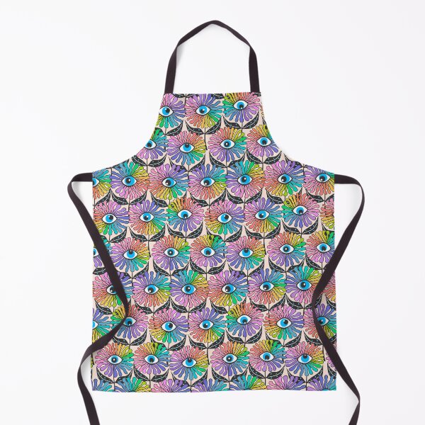 Item preview, funky flowereyes- fun cool modern retro pattern with groovy psychedelic all seeing rainbow eye blooms designed and sold by artgeige.