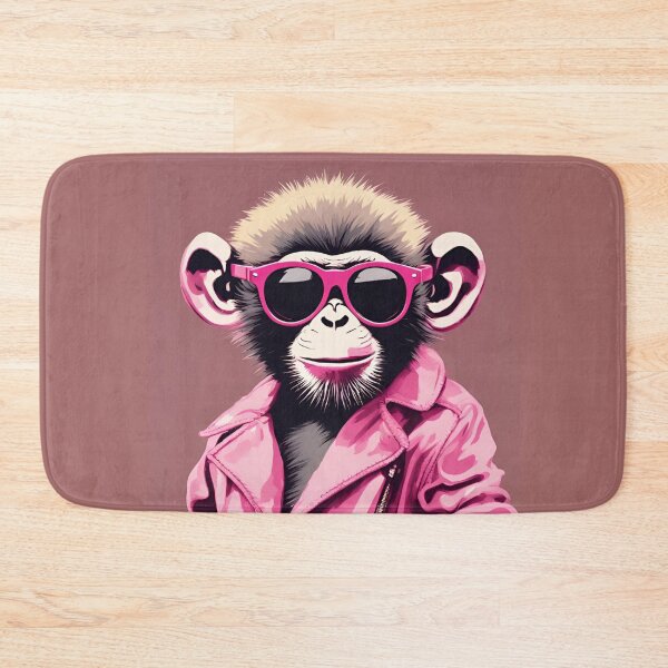 Item preview, Cool Vibes: Sunglass-Wearing Monkey in a Pink Jacket designed and sold by Emilyprintart.