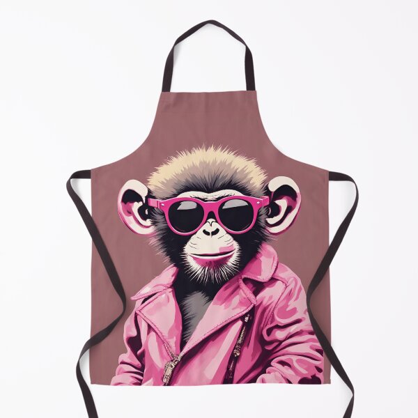 Item preview, Cool Vibes: Sunglass-Wearing Monkey in a Pink Jacket designed and sold by Emilyprintart.