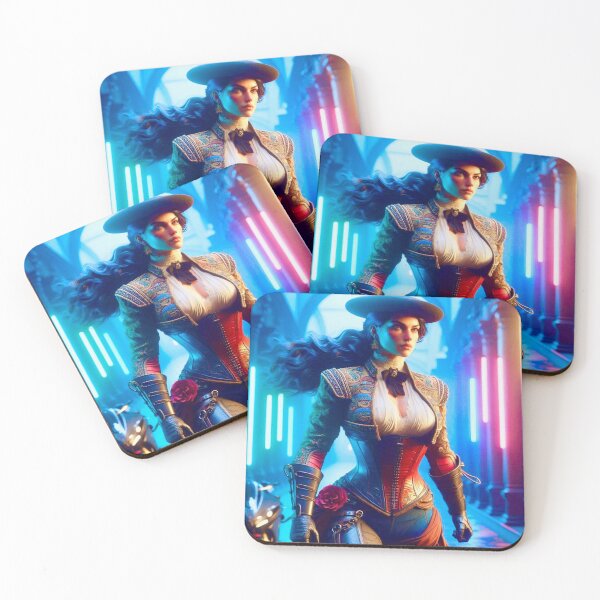Item preview, Title: "Neon Matadora: Warrior in the Night - Ghost Archer Illusions" designed and sold by Ghost Archer Illusions.