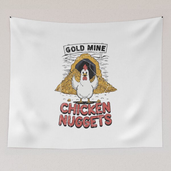 Item preview, Gold Mine Chicken Nuggets, Funny Chicken Design, Perfect for Food Lovers, Unique Gift Idea designed and sold by Sir Meow Meow.