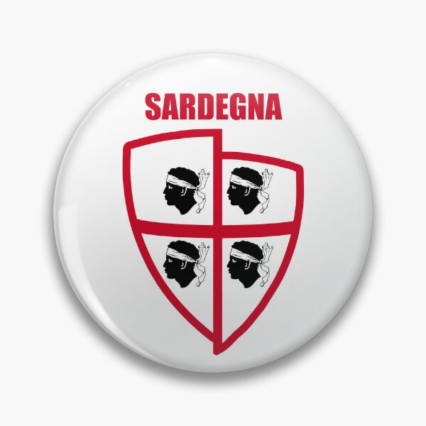 Item preview, Sardegna Bandiera Sarda - Sardinia flag - Retro style shield  designed and sold by miskaralise.