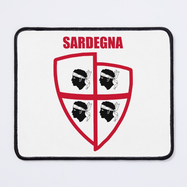 Item preview, Sardegna Bandiera Sarda - Sardinia flag - Retro style shield designed and sold by miskaralise.