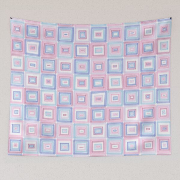 Item preview, Bigender Pride Flag Modern Art Pink Purple Blue designed and sold by JoyfulJen.