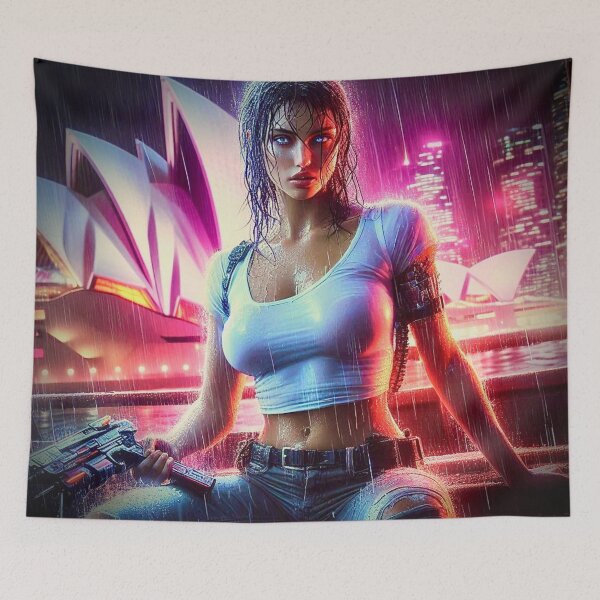 Item preview, Title: "Rainy Night Resilience: Sydney Showdown - Ghost Archer Illusions" designed and sold by Ghost Archer Illusions.