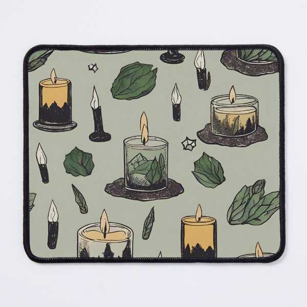 Item preview, Sage and Candles | Witchy vibes | sage candle pattern | witchy pattern designed and sold by FitEnvy.
