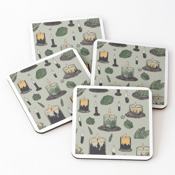 Item preview, Sage and Candles | Witchy vibes | sage candle pattern | witchy pattern designed and sold by FitEnvy.
