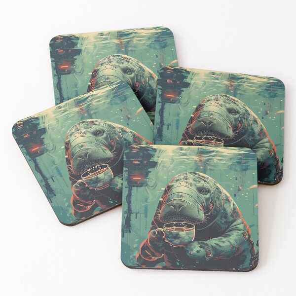 Item preview, Mana-Tea: Chillin Manatee designed and sold by WaveVisions.