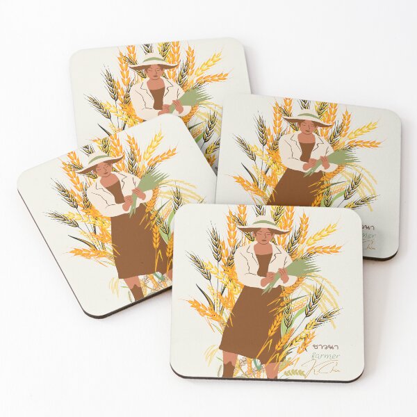 Item preview, The Farmer Havests Rice Thailand Gifts designed and sold by Hit Lang School.
