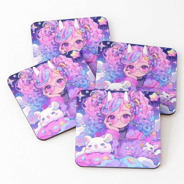 Item preview, Colorful Kawaii Pastel Fantasy Anime Girl designed and sold by bubblegoth.